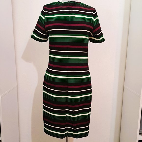 Michael Kors Dress Multicolor Striped Short Sleeve Size 6 Great Condition - Picture 2 of 10